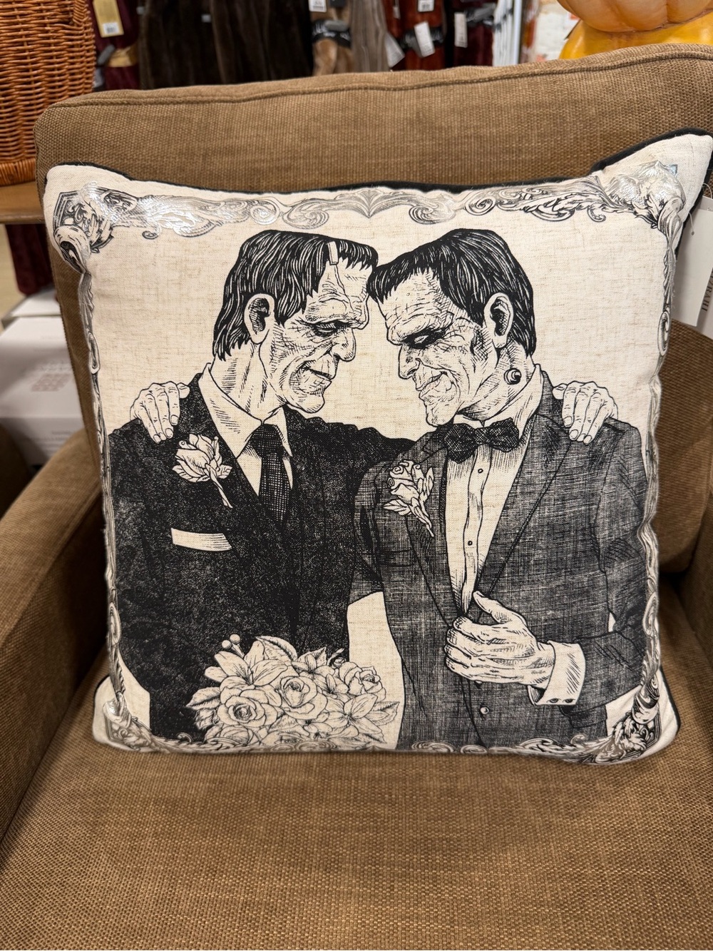 Issac Mizrahi Frankenstein & Frankenstein pillow